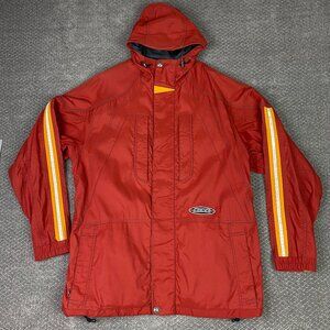 Vintage Spyder XT Snowboard Jacket Men's Large Red Ski Winter Hooded Nylon